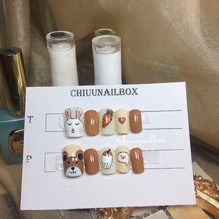 Móng úp thiết kế- mã gấu thỏ/ gấu brown thỏ cony/ LINE