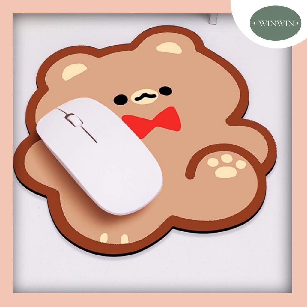 Miếng lót chuột máy tính chống trơn trượt, bàn di chuột họa tiết hoạt hình siêu dễ thương chắc chắn bền bỉ