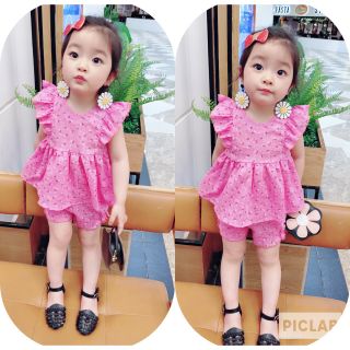 Bộ đũi bánh bèo bé gái