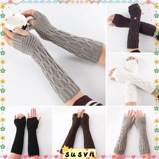 Găng Tay Đan Len Dài Co Dãn Thời Trang