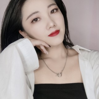 Dây chuyền ngắn mặt OT bằng thép không gỉ phong cách hip hop cho nam và nữ