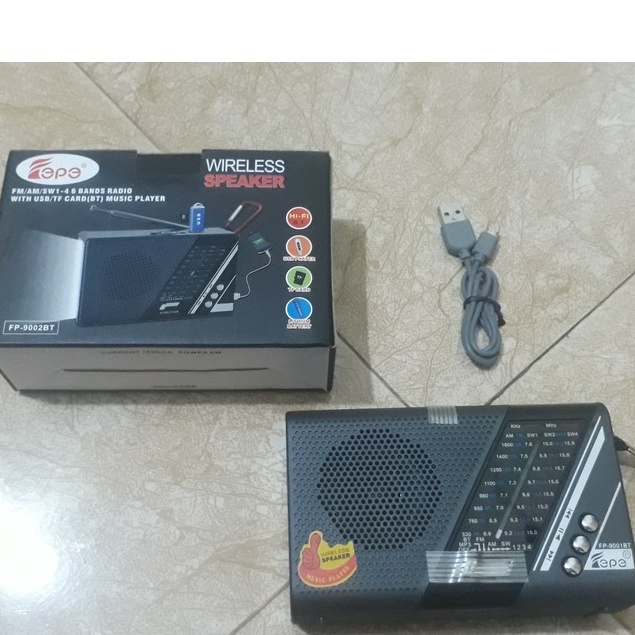 Đài Radio Bắt Bluetooth Radio Cầm Tay - Có Đèn Bin.Bắt đài FM/AM/SW Hỗ Trợ Thẻ Nhớ,USB.Phát Loa To.Nghe Nhạc Miễn Chê.