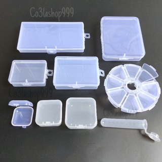 1 hộp nhựa mini trong suốt KHÔNG BAO BÌ, đựng đá đính tranh, đựng thẻ nhớ, sim, nút bịt tai,phụ kiện,sticker