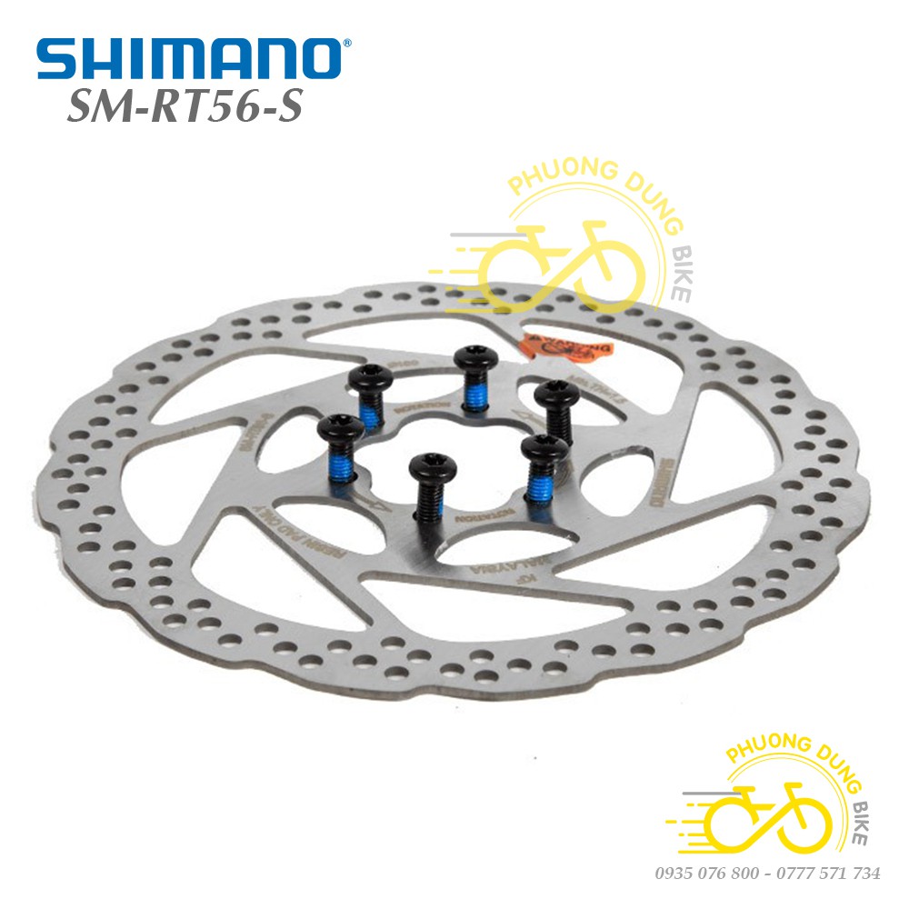 Đĩa phanh thắng xe đạp SHIMANO SM RT56 160mm 180mm - Chính Hãng (1 Cái)