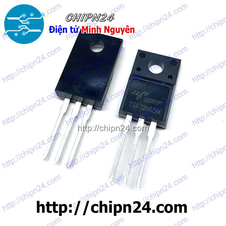 [1 CON] MOSFET 12N65 TO-220F 12A 650V (Kênh N) (TSF12N65M)