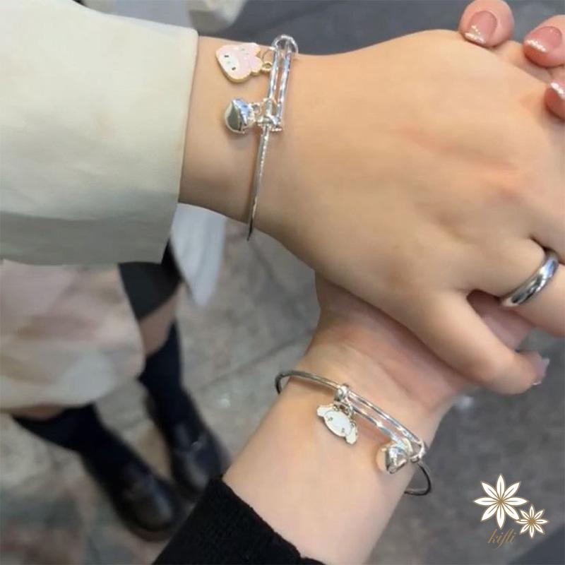 SANRIO Mới Vòng Đeo Tay Họa Tiết Kuromi Dễ Thương Bắt Mắt Sành Điệu