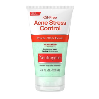 Sữa Rửa Mặt Neutrogena Oil Free Acne Stress Control Power Clear Scrub 125m