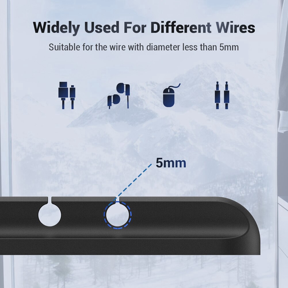 Cable Organizer Silicone USB Cable Winder Desktop Tidy Management Clips Cable Holder