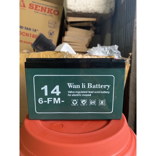 Bình ác quy khô xe điện (14- 6-FM) 12V -14Ah ( BH 12 Tháng