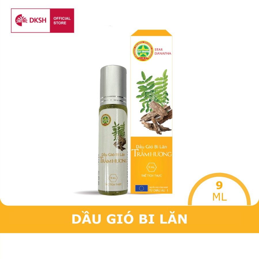 Dầu gió bi lăn Hương Trầm hương Cao Sao Vàng STAR DANAPHA 9ML