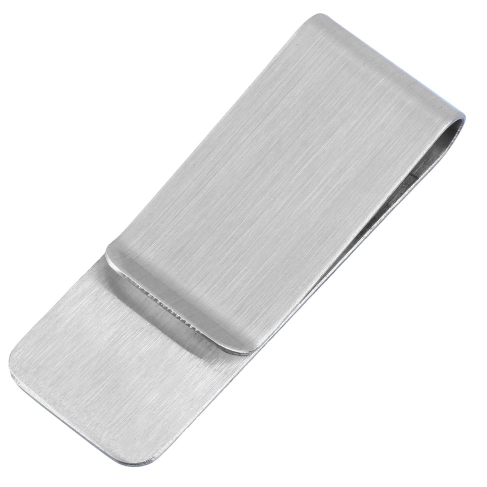 Men Women Stainless Steel Money Clip Cash Note Credit Card Holder Wallet Purse