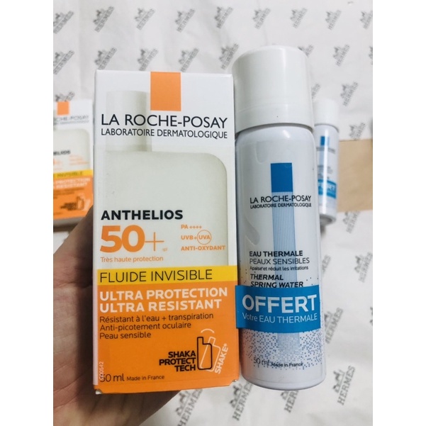 Set kem chống nắng La Roche Posay Fluide 50ml tặng xịt khoáng 50ml | BigBuy360 - bigbuy360.vn