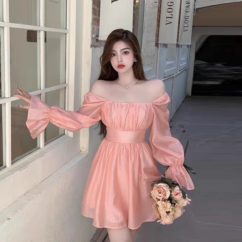 Đầm xoè coup ngực nhún