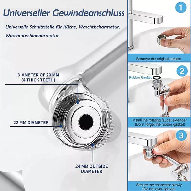 Vòi tăng áp 𝐅𝐑𝐄𝐄𝐒𝐇𝐈𝐏 Đầu nối vòi nước thông minh xoay 1080 độ - slc.vn