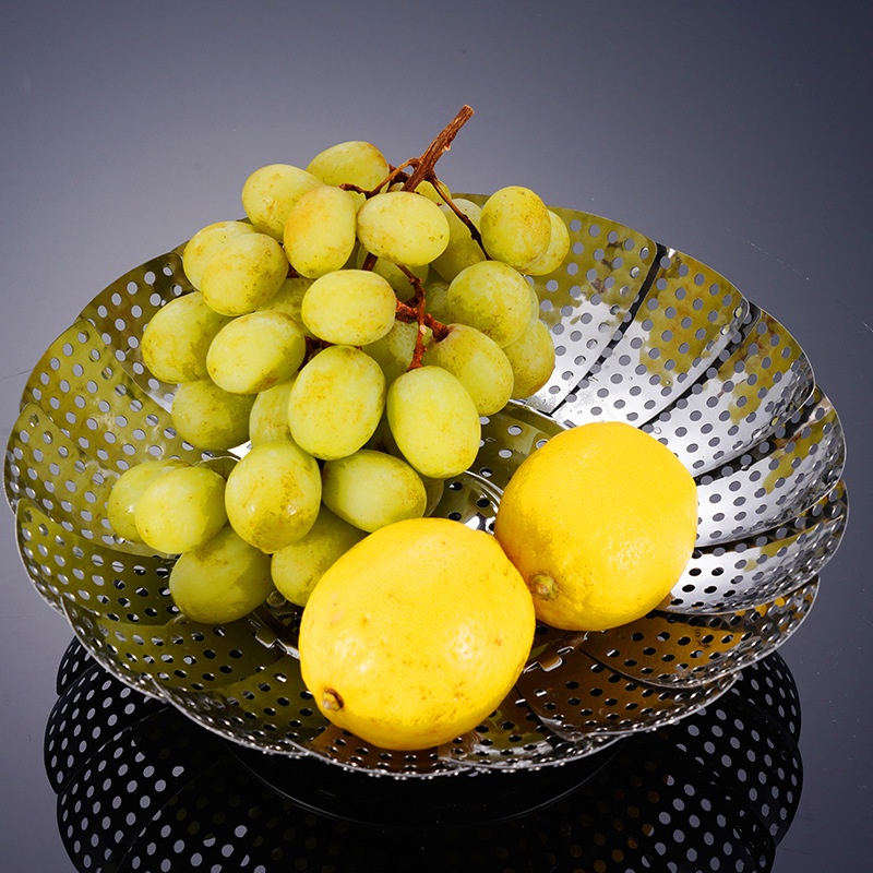 Vỉ Hấp Bằng Thép Không Gỉ 430 Có Thể Gấp Gọn Tiện Dụng