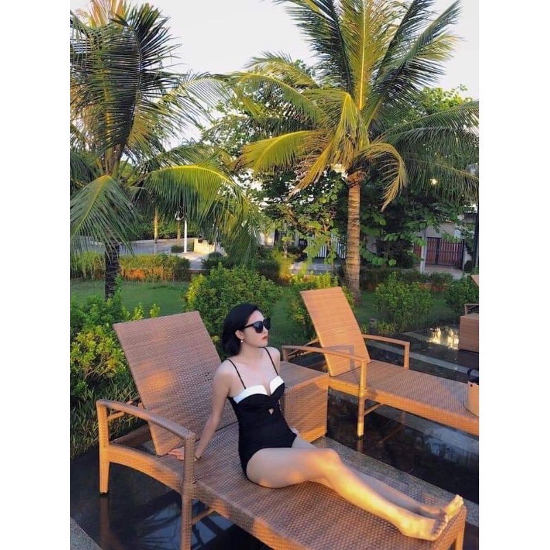 BiKiNi 1 mảnh có  gọng phối trắng(Hàng Có Sẵn)