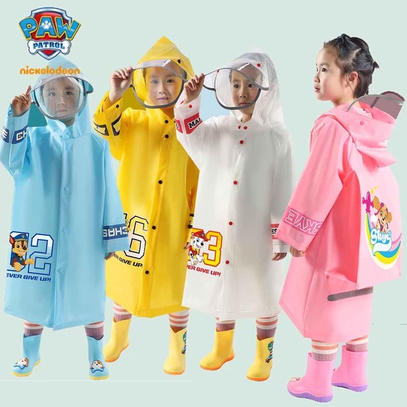 Áo Mưa Chống Thấm Nước Họa Tiết Hoạt Hình Dễ Thương Cho Bé