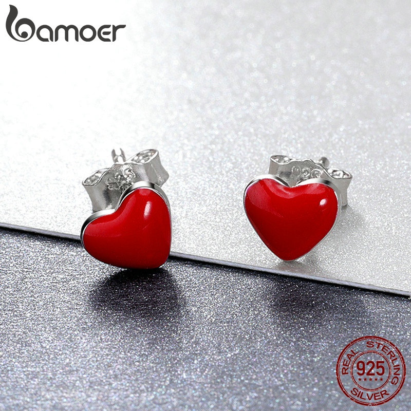 Bông tai Bamoer bằng bạc 925 kiểu dáng hoạt hình dễ thương