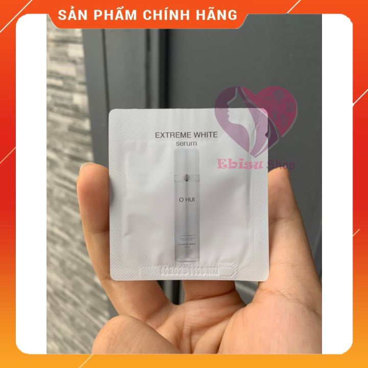 Gói tinh chất dưỡng trắng Ohui Extreme White Serum Snow vitamin 1ml_𝐄𝐁𝐈𝐒𝐔 𝐂𝐎𝐒𝐌𝐄𝐓𝐈𝐂𝐒