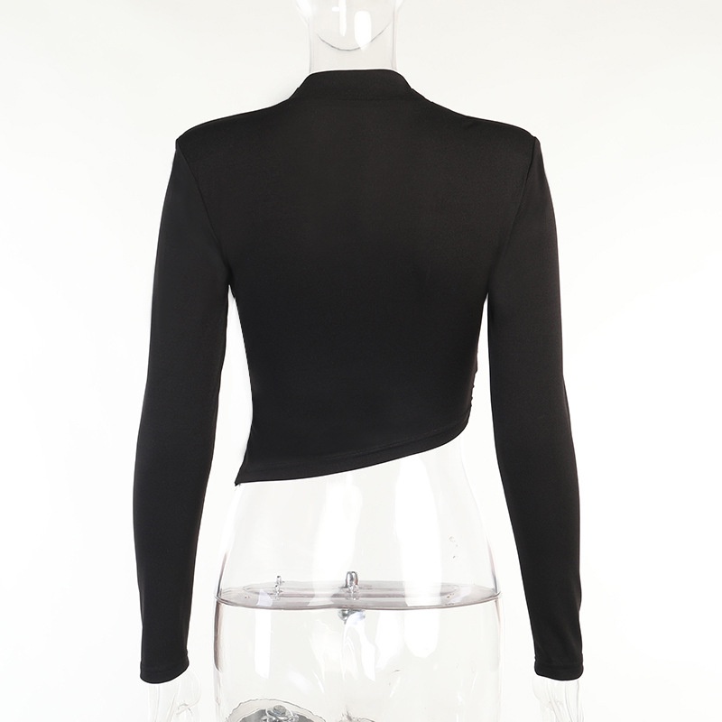 Áo Sơ Mi Tay Dài Cổ Chữ V Thiết Kế Độc Đáo Thời Trang Cho Nữ