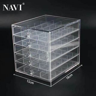Khay mica 5 tầng trắng - đen