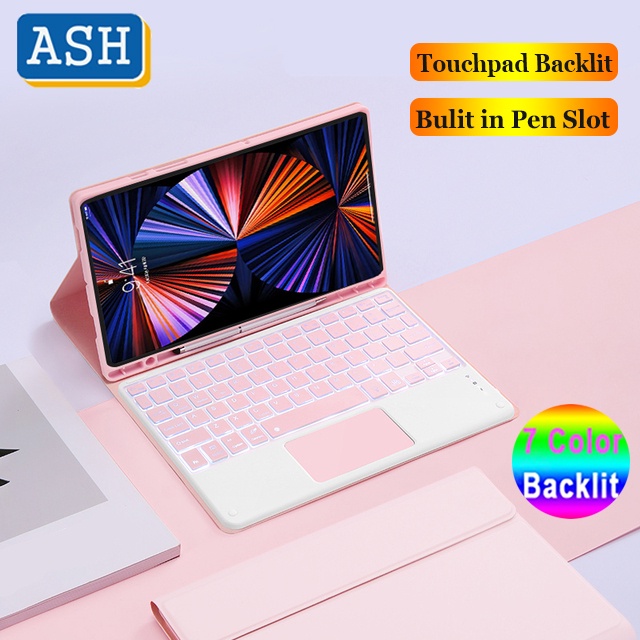 Ốp Máy Tính Bảng Có Bàn Phím Cho Samsung Galaxy Tab S8 X700 X706 7 S6 Lite 2022 P613 P619 S7 A8 10.5 A7 10.4