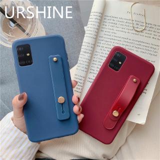 Wrist Strap Phone Holder Silicone Case Samsung Galaxy A51 S20 Plus A71 S20 Ultra Hand Band Stand Function High Quality Fashion Phone Cover