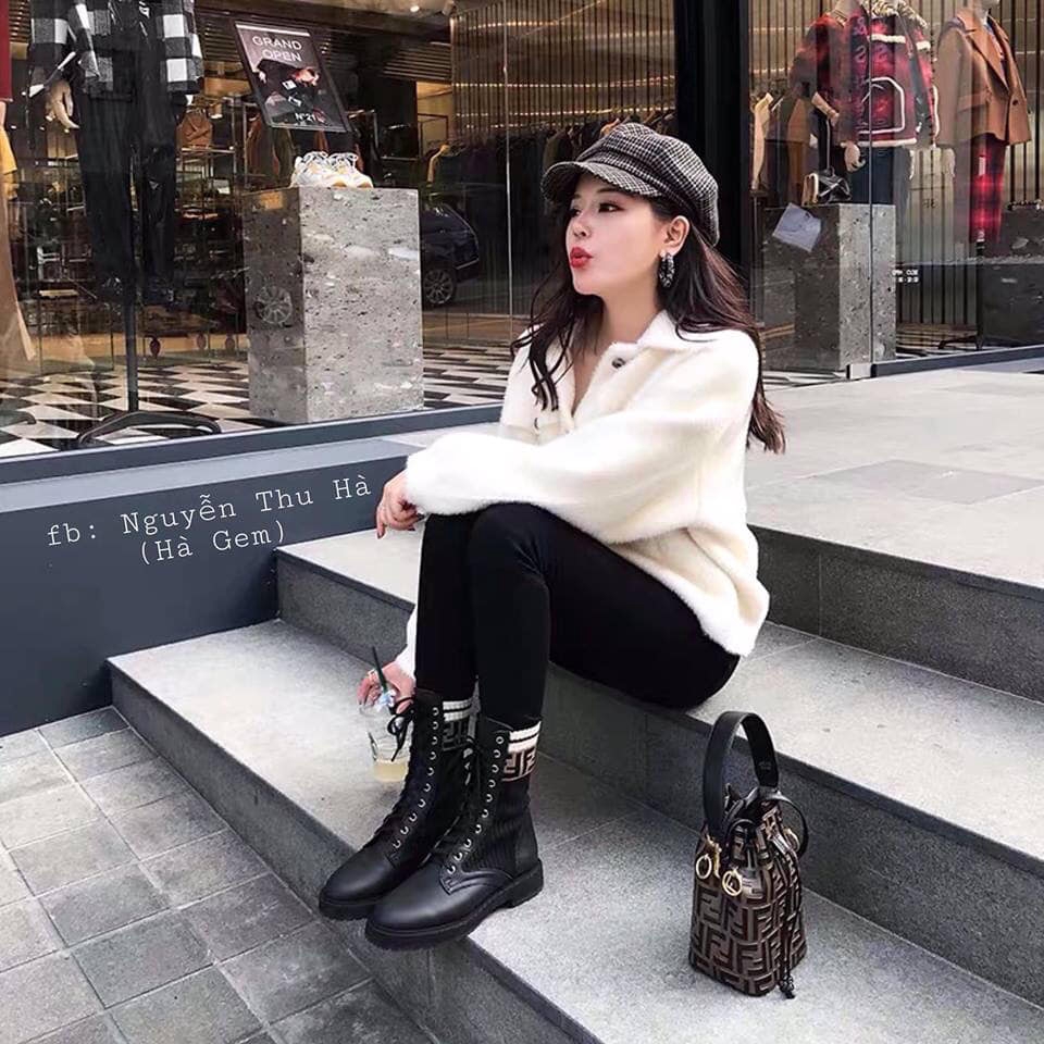 {Xả Hàng} BOOT DA CAO CỔ PHỐI LEN FDF CỰC CHẢNH - lỗi Han Khuy Nhẹ | BigBuy360 - bigbuy360.vn