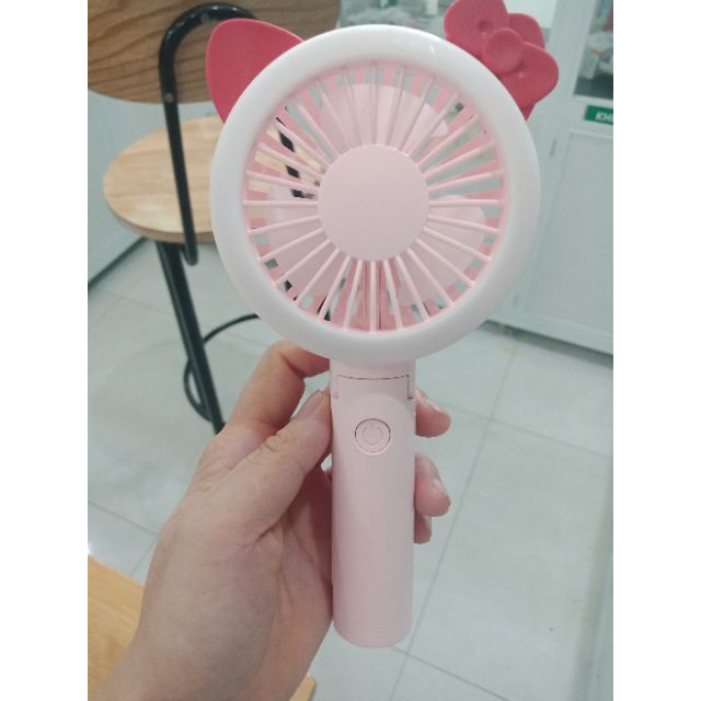 QUẠT MINI CẦM TAY X- FAN CÓ PIN SẠC TÍCH ĐIỆN, TÙY CHỈNH 3 CẤP ĐỘ GIÓ, CÓ ĐÈN VIỀN