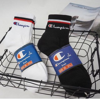 ⚡FREESHIP⚡Tất / Vớ thể thao Champion 3 sọc cổ trung thấp thể thao siêu đẹp-HXK
