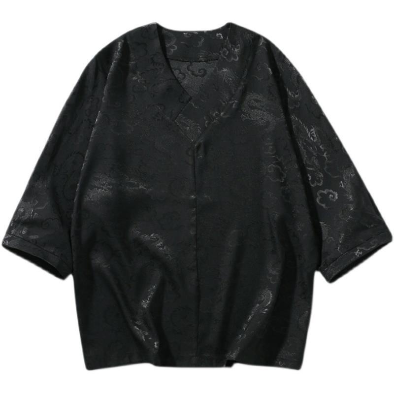 Áo Thun Tay Ngắn Cổ Chữ V Size Lớn Thời Trang Cho Nam