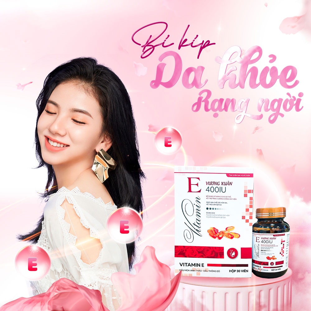 Viên Uống Bổ Sung Vitamin E Đỏ Vương Xuân FOBE hộp 30 viên