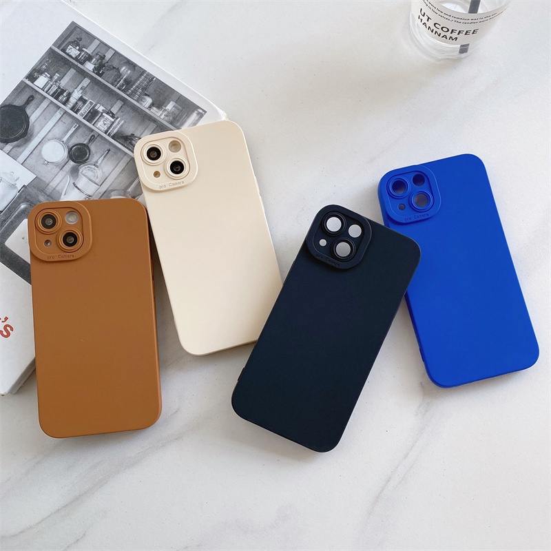 Solid color Ốp silicon Mềm In Cho Iphone 12 Pro Max 11 Pro Max X Xs Max Xr 7 8 Plus Se 2020