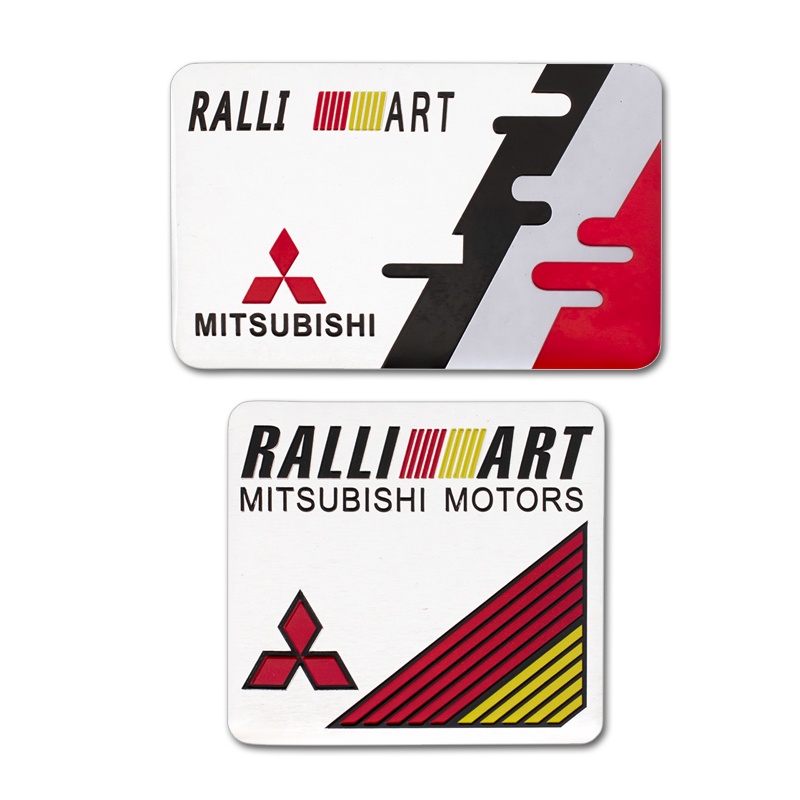 1 Miếng Dán Trang Trí Thân Xe Hơi Mitsubishi ASX Outlander Lancer EX Pajero Ralliart Bằng Nhôm 3D