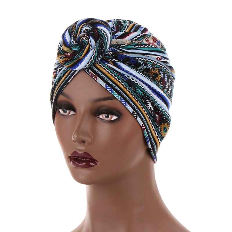 Mới Khăn Turban Thắt Nút Họa Tiết Châu Phi Thời Trang Cho Nữ