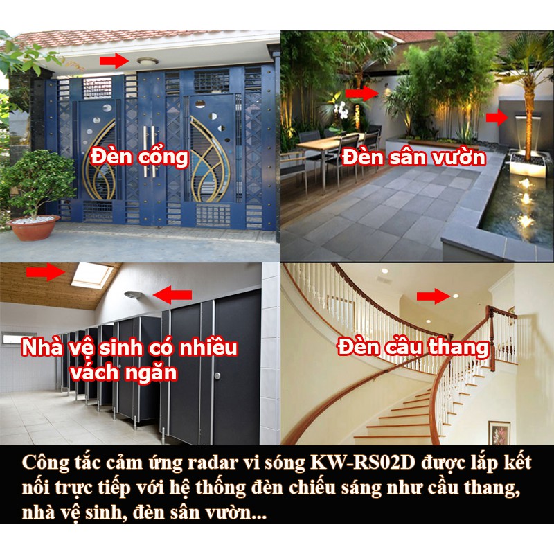 TỰ ĐỘNG TẮT MỞ ĐÈN CHIẾU SÁNG VI SÓNG KAWASAN KW-RS02D