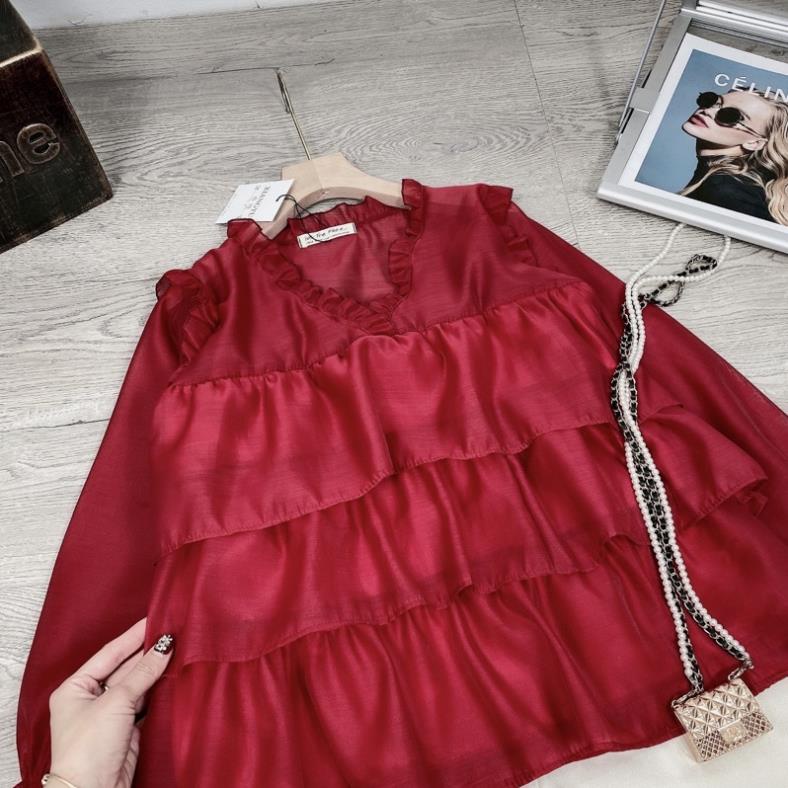 SET ÁO SƠ MI BÈO TẦNG MIX QUẦN ĐÙI SẦN