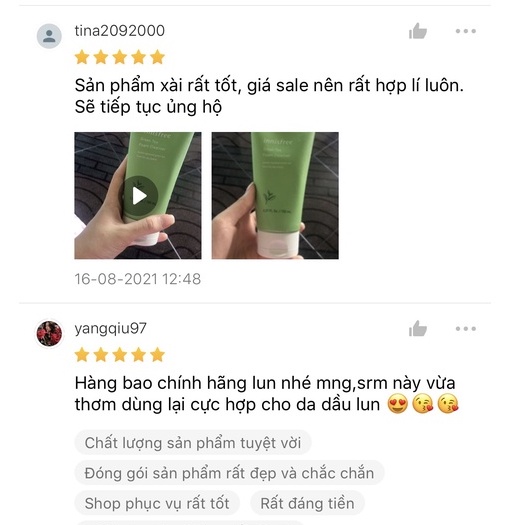Sữa rửa mặt inisfree green tea, sữa rửa mặt sạch bụi 150ml