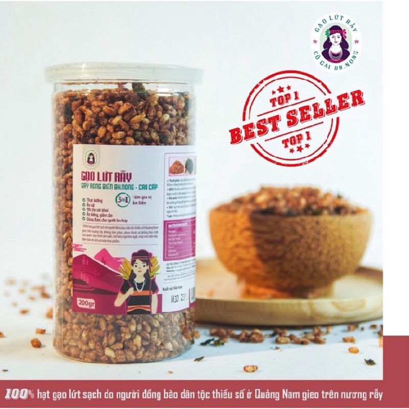 Gạo lứt sấy rong biển Bhnong