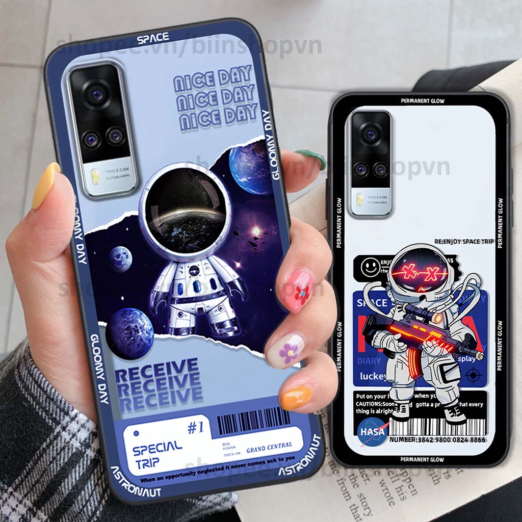Ốp Vivo Y51 2020 phi hành gia vũ trụ space.x siêu đẹp, thời trang