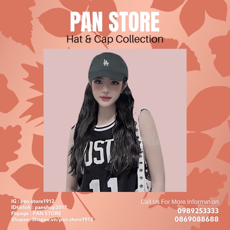 Mũ lưỡi trai, nón kết thời trang cao cấp nam nữ Unisex thêu chữ LA Pan Store