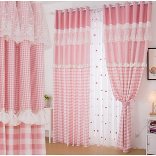 Vải Canvas Caro Hồng Pastel