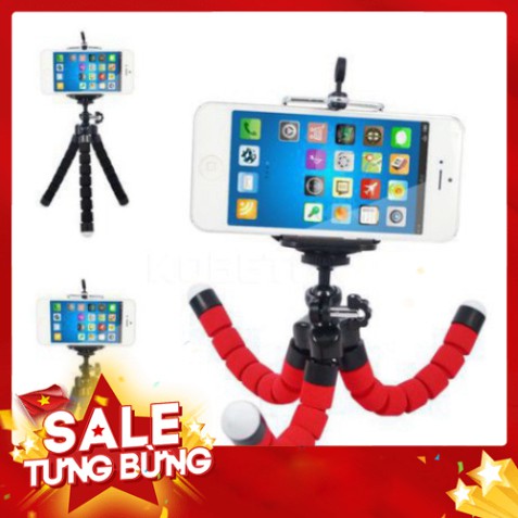 Tripod Bạch Tuộc 3 Chân Để Điện Thoại Để Bàn, Cầm Tay, Tặng Kèm Kẹp Điện Thoại - VietStore