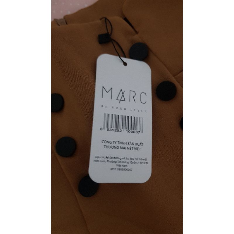 Váy bút chì MARC nâu size S sale 70%. giá gốc 455k, sale 150k