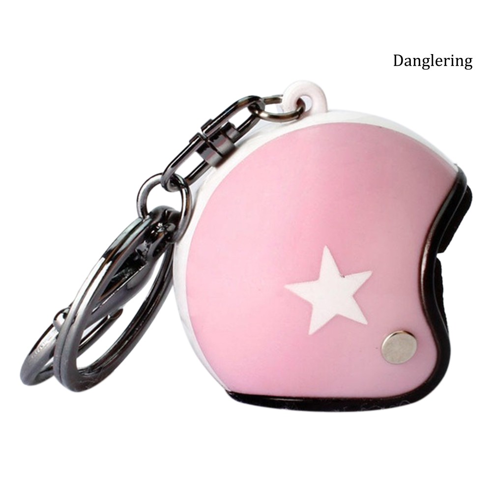 Móc khóa phối hình mũ bảo hiểm tùy chọn màu sắc