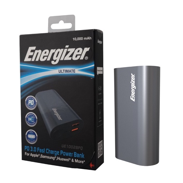 Pin Sạc Dự Phòng Energizer 10000mAh 3 Cổng Output USB Type C Power Delivery PD 3.0 - UE10028PQ - LAGA