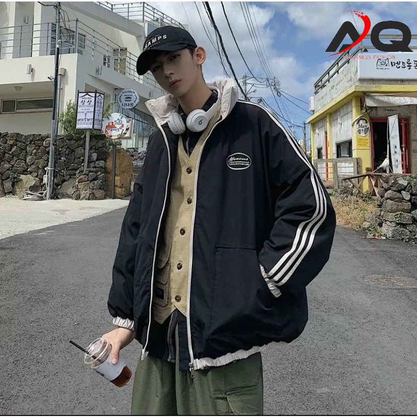 Áo khoác bomber thêu MARCUS áo dù bomber chất mero đẹp xịn xò chuẩn shop AQ STORE