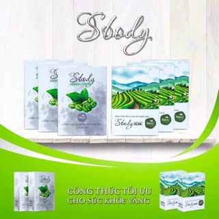 (TẶNG 6v detox ban đêm)_ Cà Phê Giảm Cân Sbody Green Coffee (Hộp 12 gói)