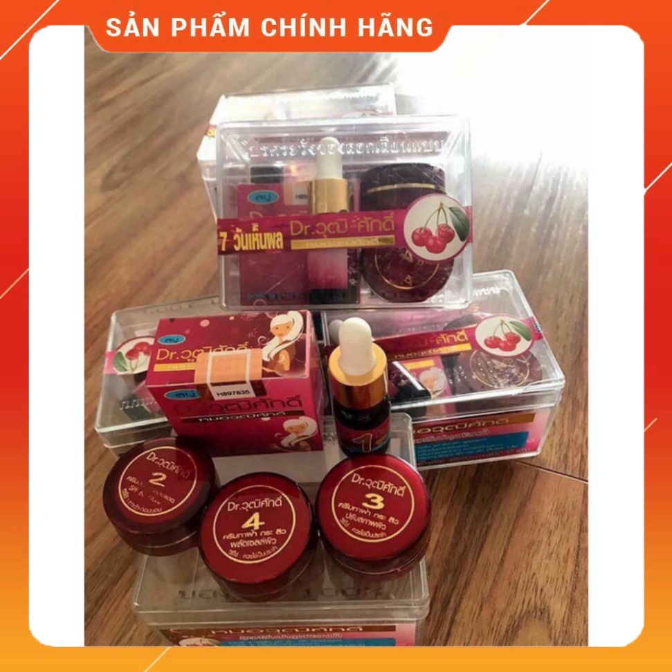 BỘ KEM 5 MÓN LOẠI BỎ SẠM NÁM DA YANHEE THÁI LAN,CHÍNH HÃNG đỏ