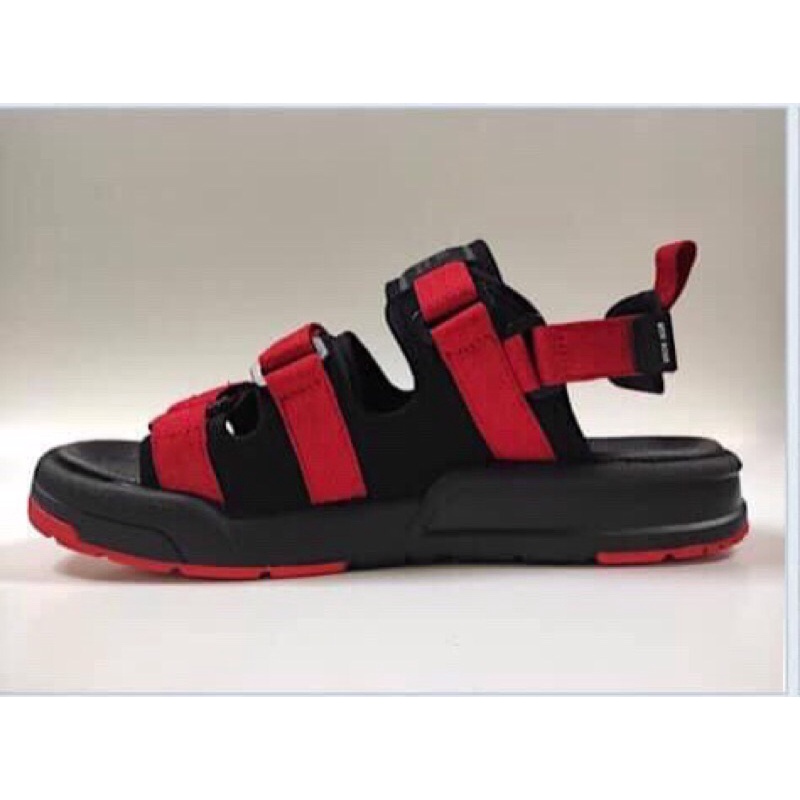 Giày xăng đan, dép quai hậu nam 3 quai ngang Rova cao cấp màu đen đỏ RV333+1 size 39 40 41 42 43